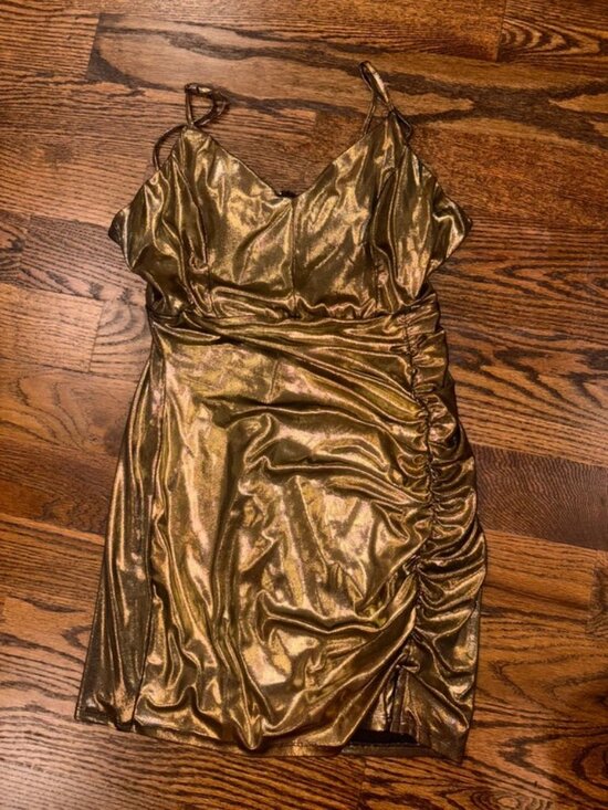Inspired Hearts Tops - Gold party dress